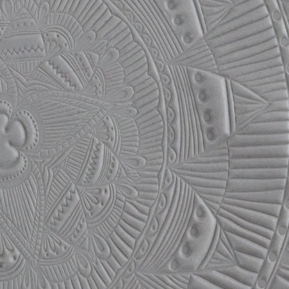 Texture Tile - Lazy Mandala sample in polymer clay