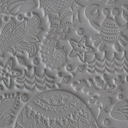 Texture Tile - Under the Sea sample in polymer clay