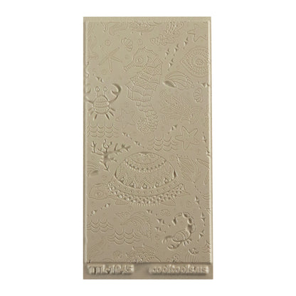 Texture Tile - Under the Sea Embossed Beige Texture Tiles are flexible, washable and can be used with any soft clay. Spritz with CoolSlip or dust on Dry Powder Release for stick-free impressions when using 