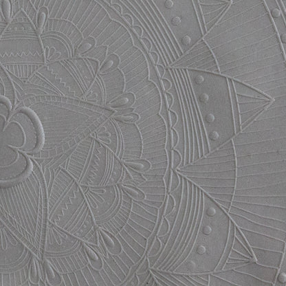 Texture Tile - Lazy Mandala Embossed sample in polymer clay