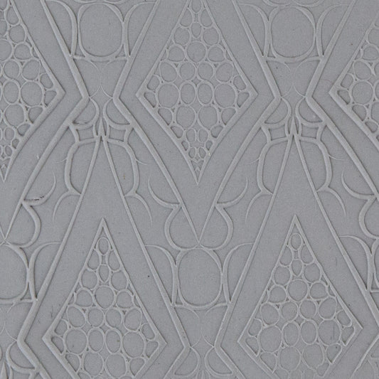 Texture Tile - Bijou Parterre Embossed sample in gray clay