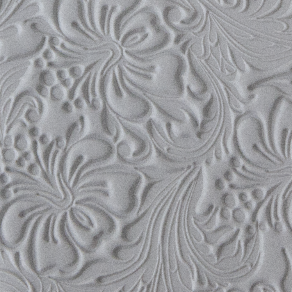 Texture Tile - Hibiscus sample rolled into clay