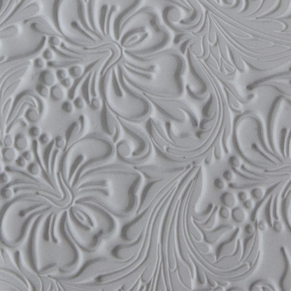 Texture Tile - Hibiscus sample rolled into clay