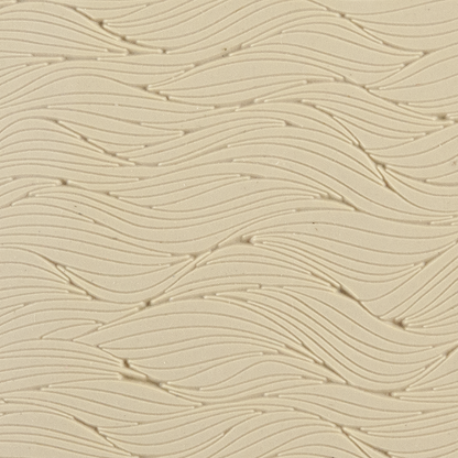 Texture Tile - Body Wave Fineline. Beige Texture Tiles are flexible, washable and can be used with any soft clay. Spritz with CoolSlip or dust on Dry Powder Release for stick-free impressions when using metal clay and polymer clay.