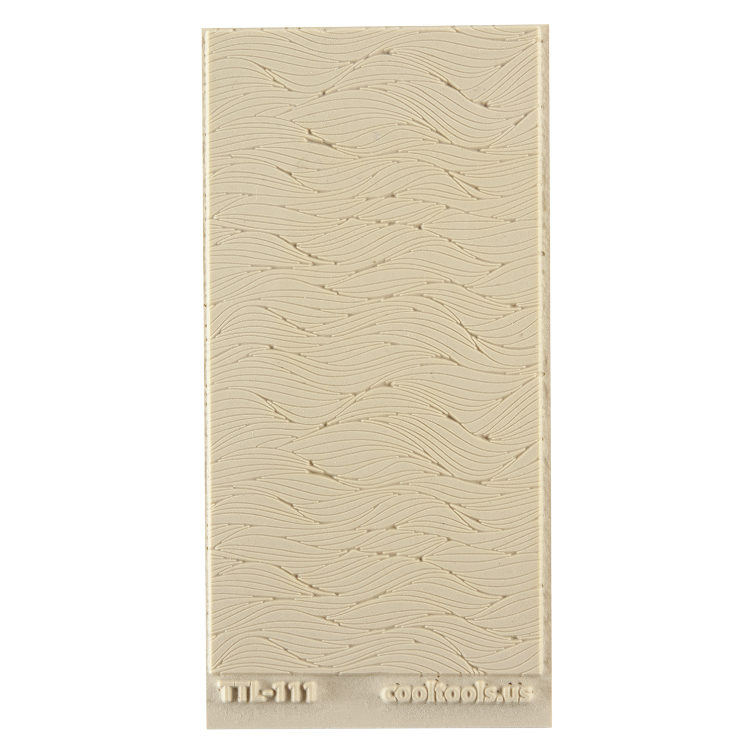 Texture Tile - Body Wave Fineline. Beige Texture Tiles are flexible, washable and can be used with any soft clay. Spritz with CoolSlip or dust on Dry Powder Release for stick-free impressions when using metal clay and polymer clay.