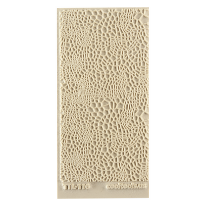 Texture Tile - Crackle. Beige Texture Tiles are flexible, washable and can be used with any soft clay. Spritz with CoolSlip or dust on Dry Powder Release for stick-free impressions when using metal clay and polymer clay.