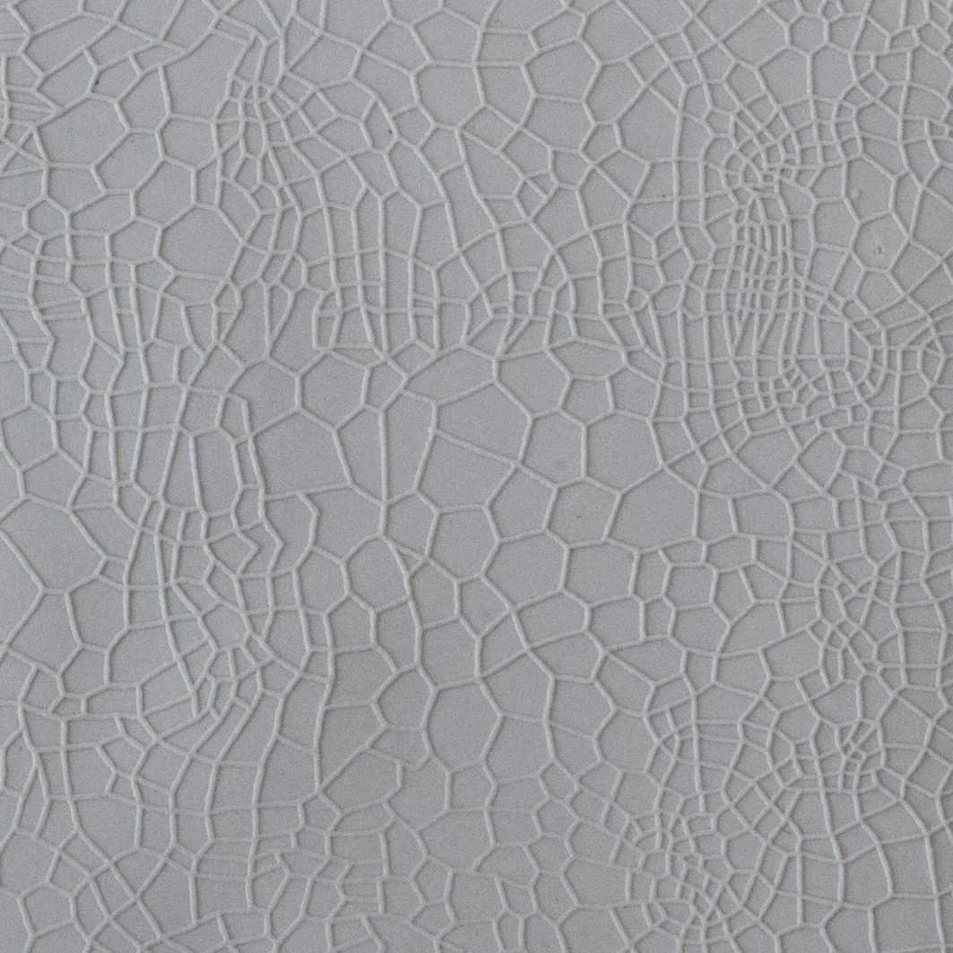 Texture Tile - Crackle Fineline sample rolled in clay