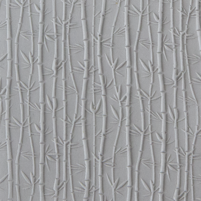 Texture Tile - Bamboo Embossed sample rolled into clay