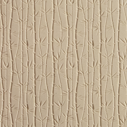 Texture Tile - Bamboo Embossed. Beige Texture Tiles are flexible, washable and can be used with any soft clay. Spritz with CoolSlip or dust on Dry Powder Release for stick-free impressions when using metal clay and polymer clay.