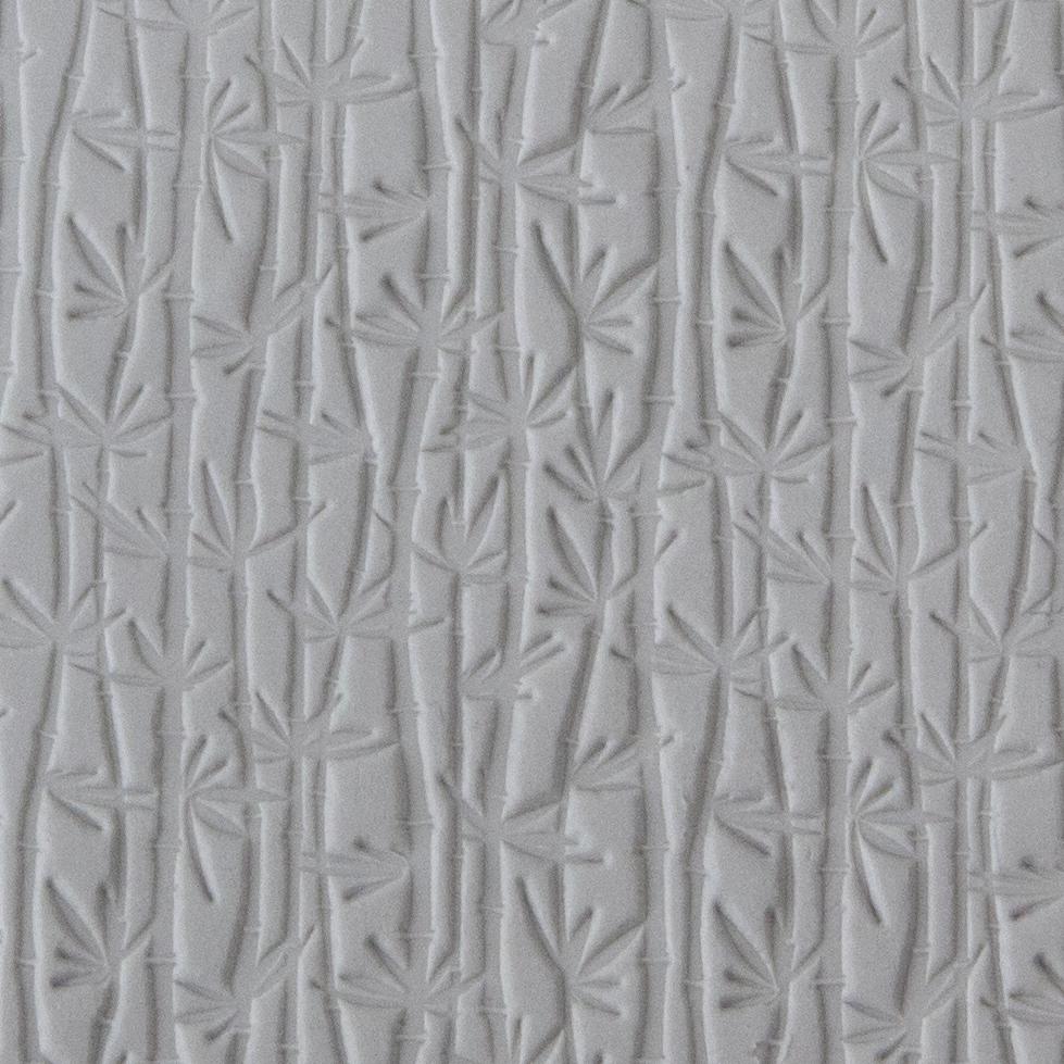 Texture Tile - Bamboo sample rolled into clay