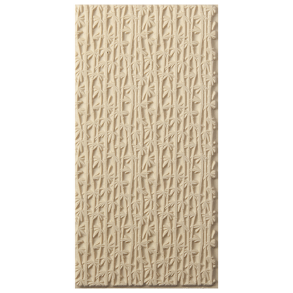 Texture Tile - Bamboo. Beige Texture Tiles are flexible, washable and can be used with any soft clay. Spritz with CoolSlip or dust on Dry Powder Release for stick-free impressions when using metal clay and polymer clay.