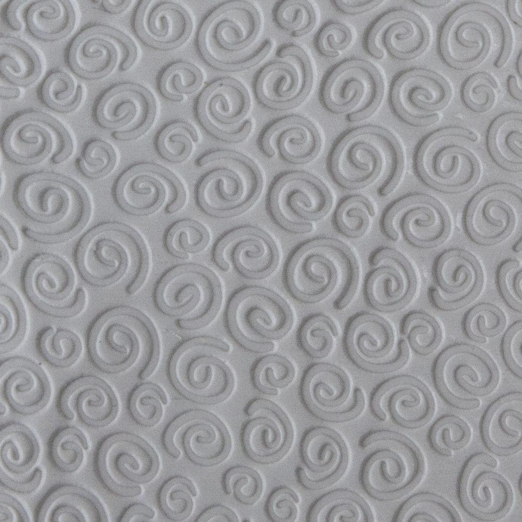 Texture Tile - Spirals Mini sample rolled into clay
