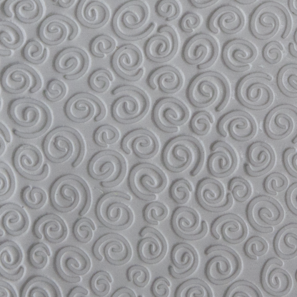 Texture Tile - Spirals Mini sample rolled into clay
