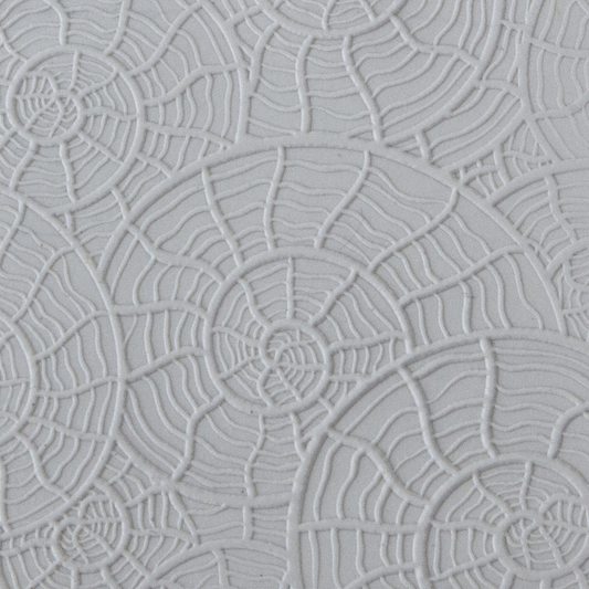 Texture Tile - Nautilus Fineline sample rolled into clay