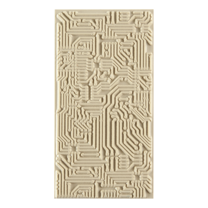 Texture Tile - Circuit Board. Beige Texture Tiles are flexible, washable and can be used with any soft clay. Spritz with CoolSlip or dust on Dry Powder Release for stick-free impressions when using metal clay and polymer clay.