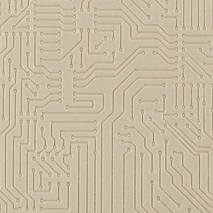 Texture Tile - Circuit Board Fineline. Beige Texture Tiles are flexible, washable and can be used with any soft clay. Spritz with CoolSlip or dust on Dry Powder Release for stick-free impressions when using metal clay and polymer clay.