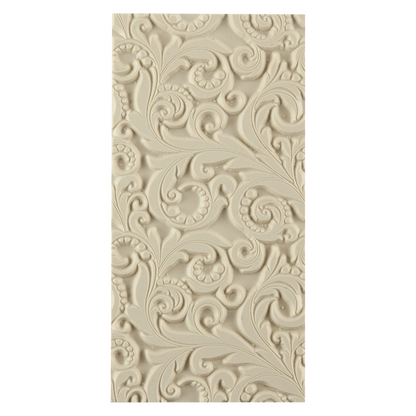 Texture Tile - Leaves and Dots. Beige Texture Tiles are flexible, washable and can be used with any soft clay. Spritz with CoolSlip or dust on Dry Powder Release for stick-free impressions when using metal clay and polymer clay.