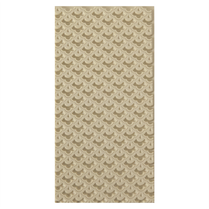 Texture Tile - Nested Scallops Embossed. Beige Texture Tiles are flexible, washable and can be used with any soft clay. Spritz with CoolSlip or dust on Dry Powder Release for stick-free impressions when using metal clay and polymer clay.