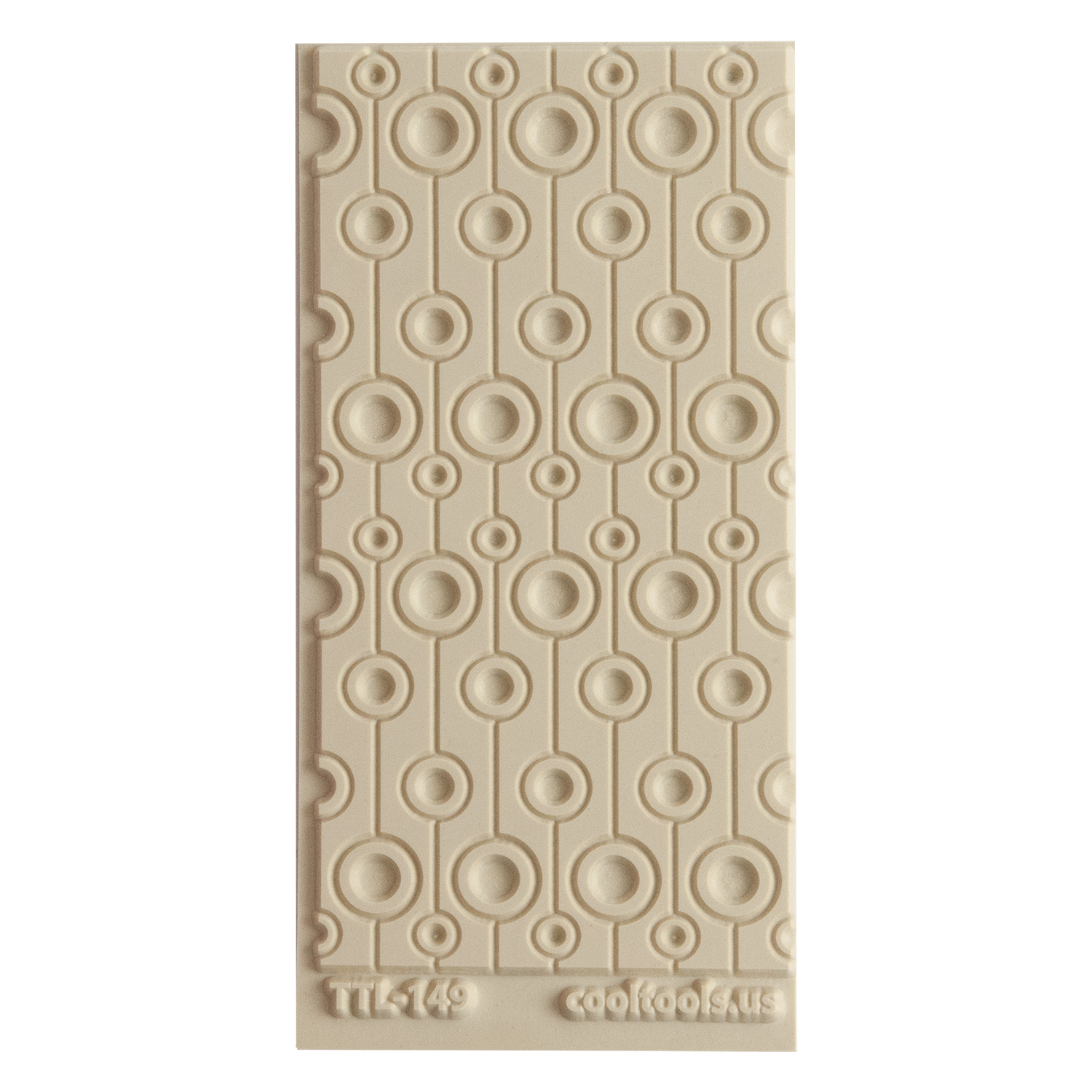 Texture Tile - Central Park Embossed. Beige Texture Tiles are flexible, washable and can be used with any soft clay. Spritz with CoolSlip or dust on Dry Powder Release for stick-free impressions when using metal clay and polymer clay.