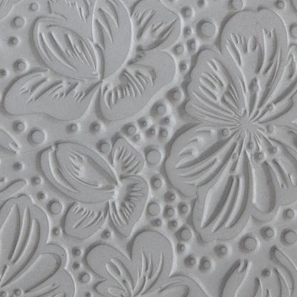 Texture Tile - Spring Sky sample rolled into clay