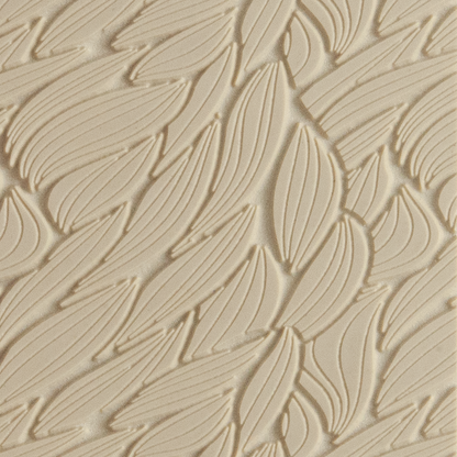 Texture Tile - Seaweed Symphony Fineline. Beige Texture Tiles are flexible, washable and can be used with any soft clay. Spritz with CoolSlip or dust on Dry Powder Release for stick-free impressions when using metal clay and polymer clay.
