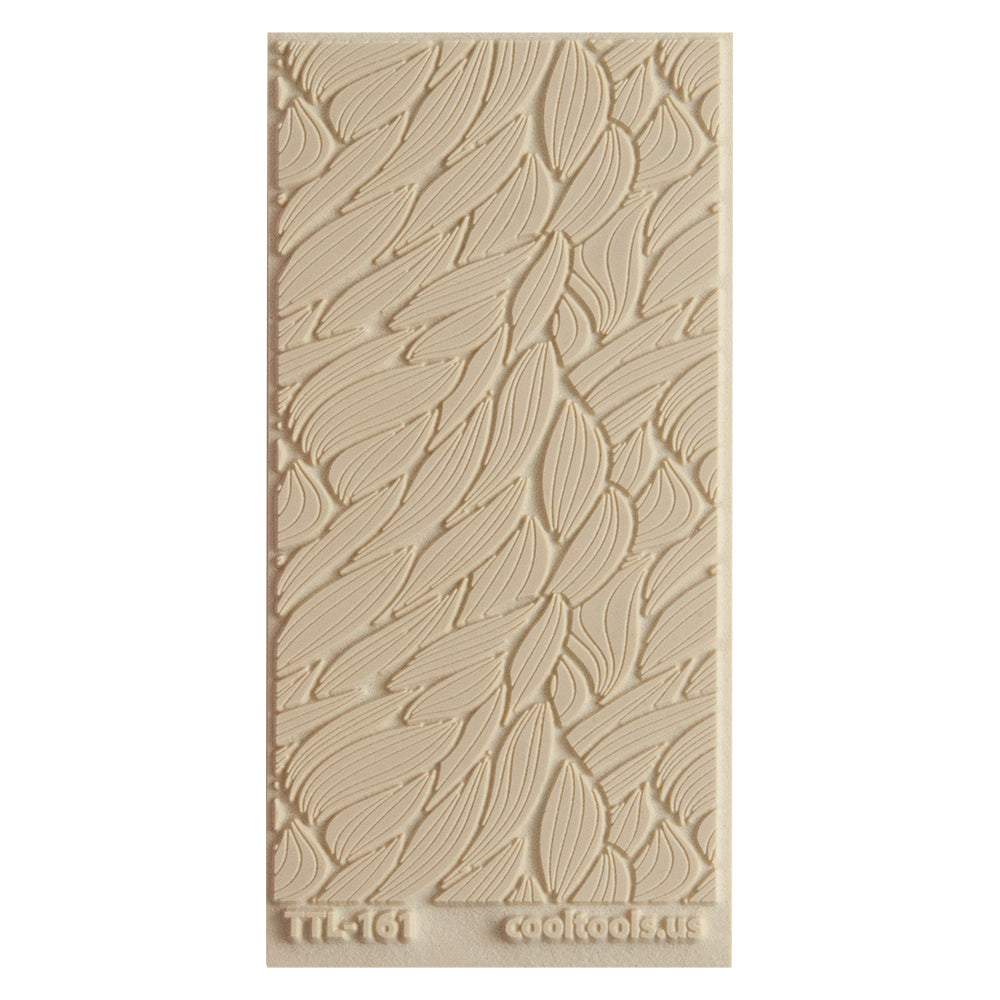 Texture Tile - Seaweed Symphony Fineline. Beige Texture Tiles are flexible, washable and can be used with any soft clay. Spritz with CoolSlip or dust on Dry Powder Release for stick-free impressions when using metal clay and polymer clay.