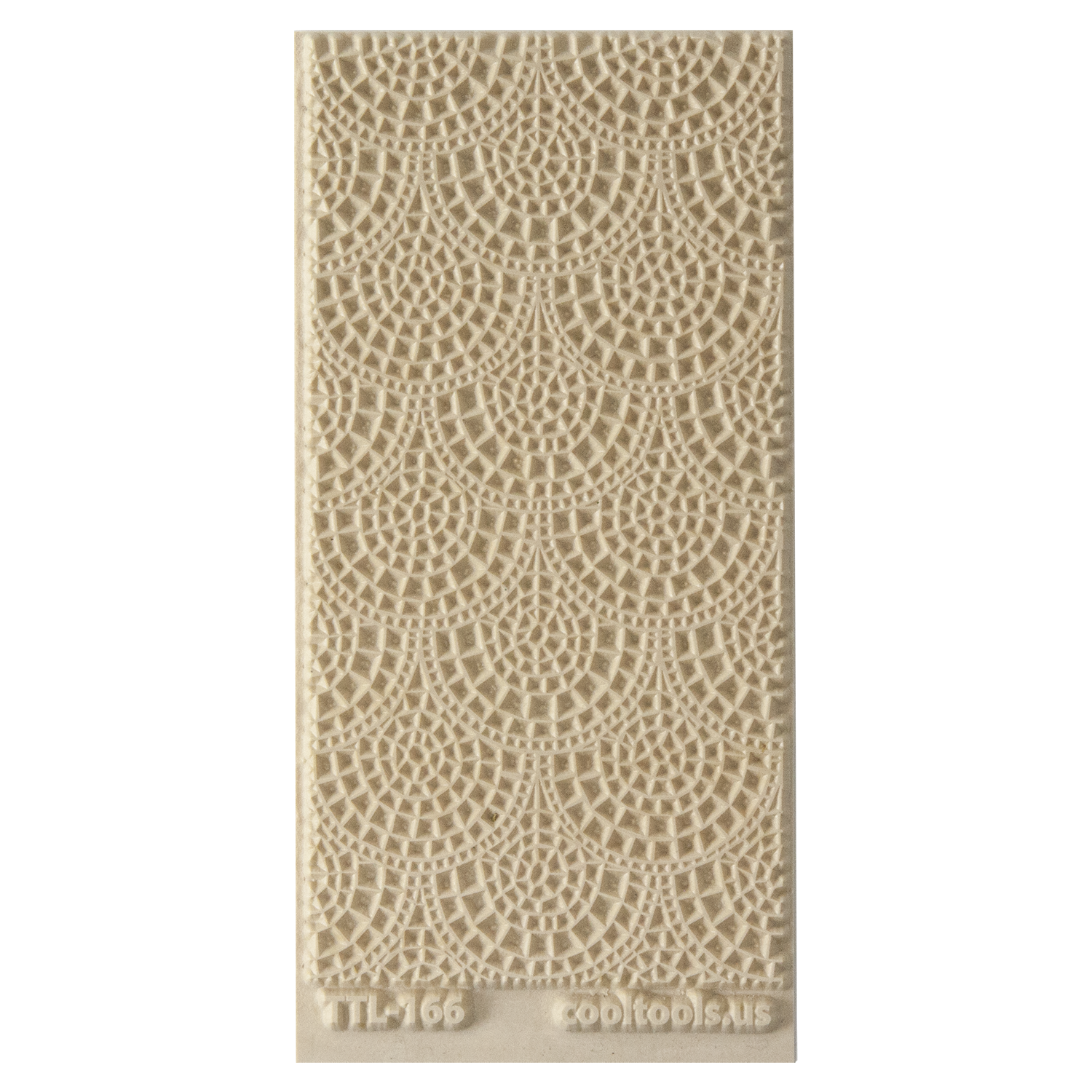 Texture Tile - Mosaic Mantra. Beige Texture Tiles are flexible, washable and can be used with any soft clay. Spritz with CoolSlip or dust on Dry Powder Release for stick-free impressions when using metal clay and polymer clay.