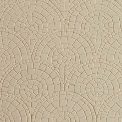 Texture Tile - Mosaic Mantra Fineline. Beige Texture Tiles are flexible, washable and can be used with any soft clay. Spritz with CoolSlip or dust on Dry Powder Release for stick-free impressions when using metal clay and polymer clay.