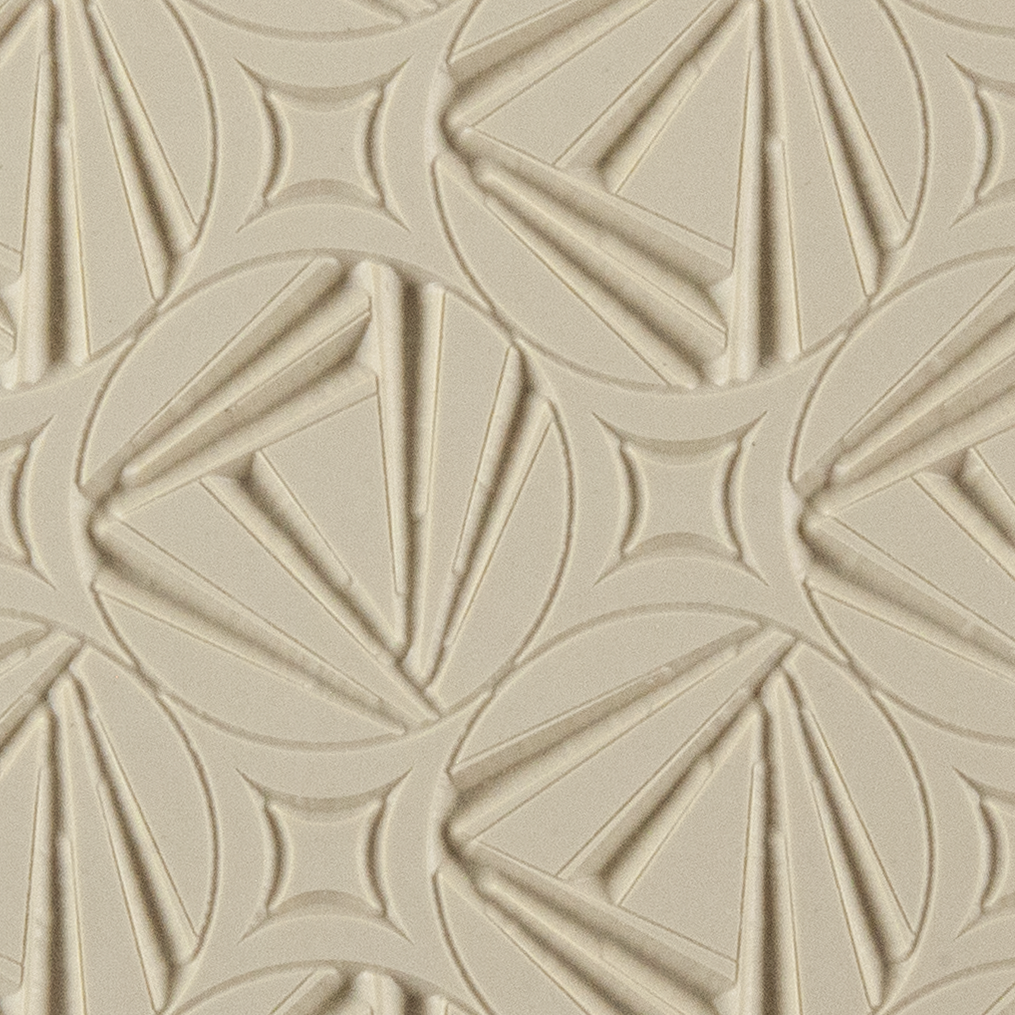 Texture Tile - Deco Dimension Embossed. Beige Texture Tiles are flexible, washable and can be used with any soft clay. Spritz with CoolSlip or dust on Dry Powder Release for stick-free impressions when using metal clay and polymer clay.