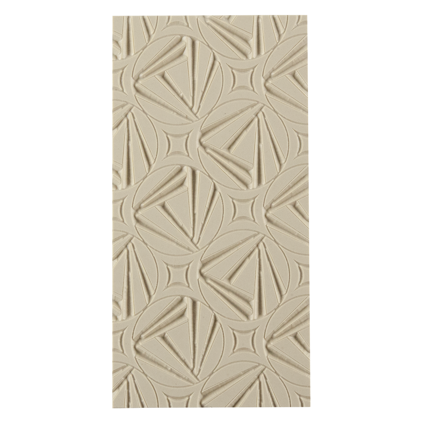 Texture Tile - Deco Dimension Embossed. Beige Texture Tiles are flexible, washable and can be used with any soft clay. Spritz with CoolSlip or dust on Dry Powder Release for stick-free impressions when using metal clay and polymer clay.