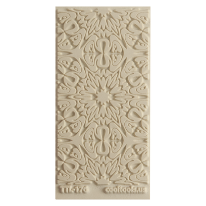 Texture Tile - Crazy Cane. Beige Texture Tiles are flexible, washable and can be used with any soft clay. Spritz with CoolSlip or dust on Dry Powder Release for stick-free impressions when using metal clay and polymer clay.