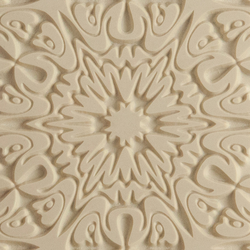 Texture Tile - Crazy Cane. Beige Texture Tiles are flexible, washable and can be used with any soft clay. Spritz with CoolSlip or dust on Dry Powder Release for stick-free impressions when using metal clay and polymer clay.