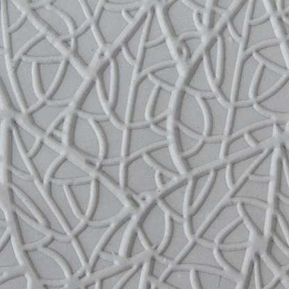 Texture Tile - Autumn Window Embossed sample rolled into clay