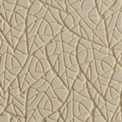 Texture Tile - Autumn Window Embossed. Beige Texture Tiles are flexible, washable and can be used with any soft clay. Spritz with CoolSlip or dust on Dry Powder Release for stick-free impressions when using metal clay and polymer clay.