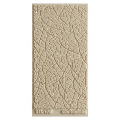 Texture Tile - Autumn Window Embossed. Beige Texture Tiles are flexible, washable and can be used with any soft clay. Spritz with CoolSlip or dust on Dry Powder Release for stick-free impressions when using metal clay and polymer clay.