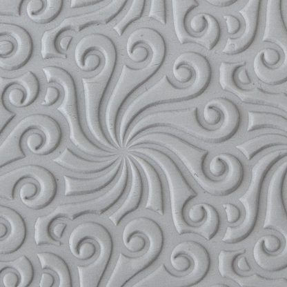 Texture Tile - Circus Top sample rolled into clay