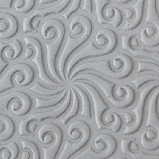 Texture Tile - Circus Top sample rolled into clay