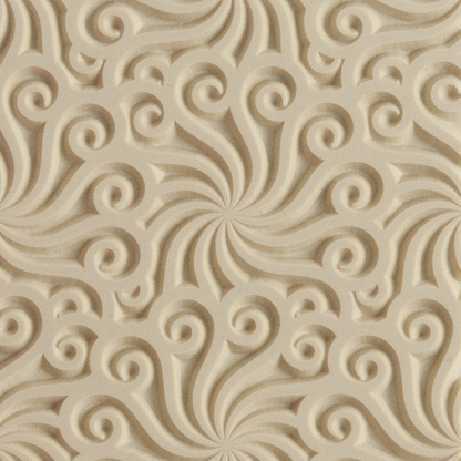 Texture Tile - Circus Top. Beige Texture Tiles are flexible, washable and can be used with any soft clay. Spritz with CoolSlip or dust on Dry Powder Release for stick-free impressions when using metal clay and polymer clay.