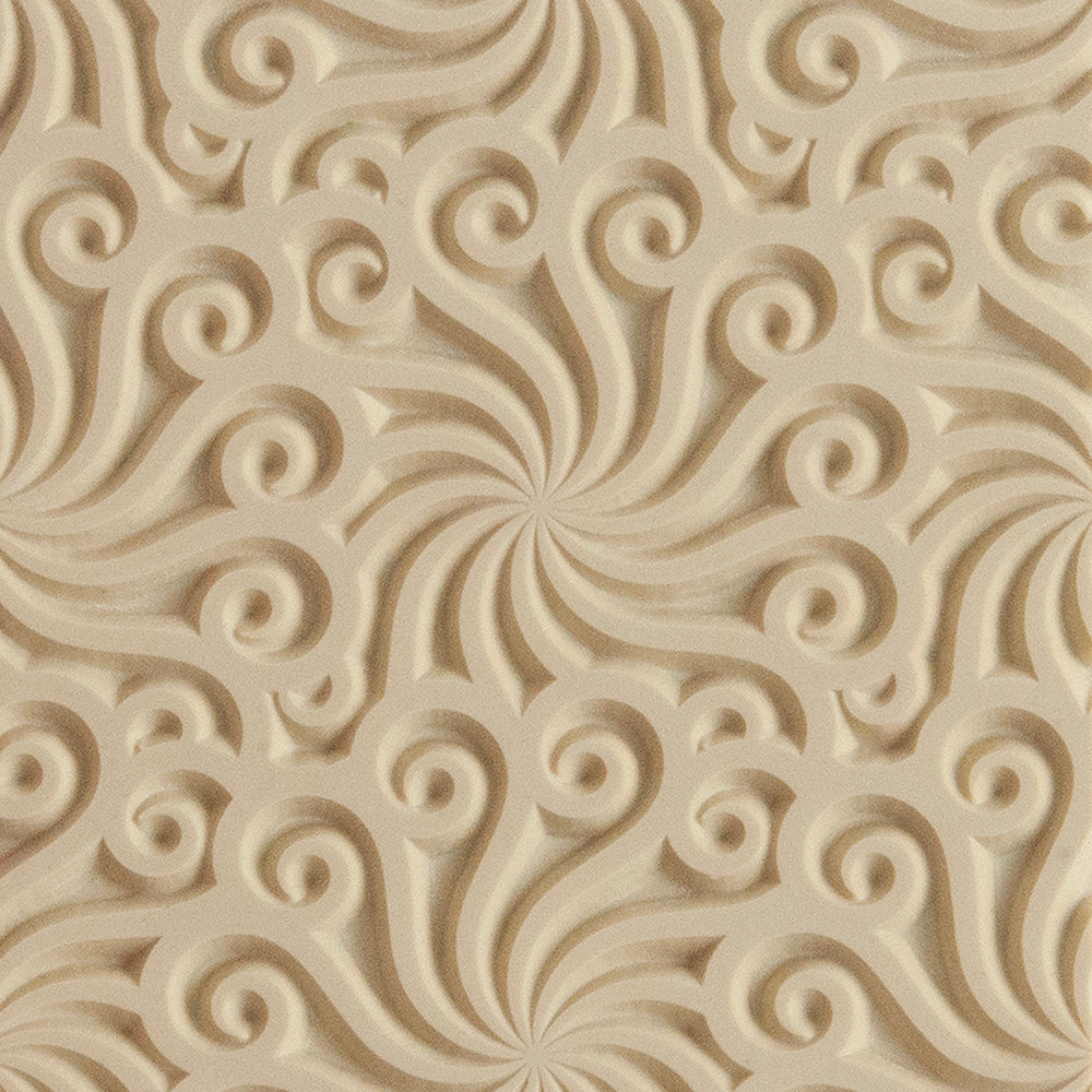 Texture Tile - Circus Top. Beige Texture Tiles are flexible, washable and can be used with any soft clay. Spritz with CoolSlip or dust on Dry Powder Release for stick-free impressions when using metal clay and polymer clay.