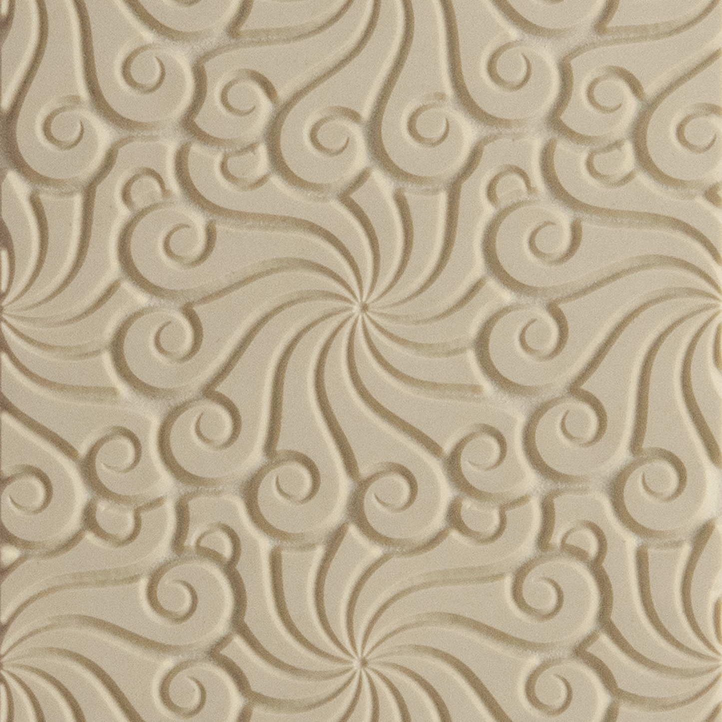 Texture Tile - Circus Top Embossed. Beige Texture Tiles are flexible, washable and can be used with any soft clay. Spritz with CoolSlip or dust on Dry Powder Release for stick-free impressions when using metal clay and polymer clay.