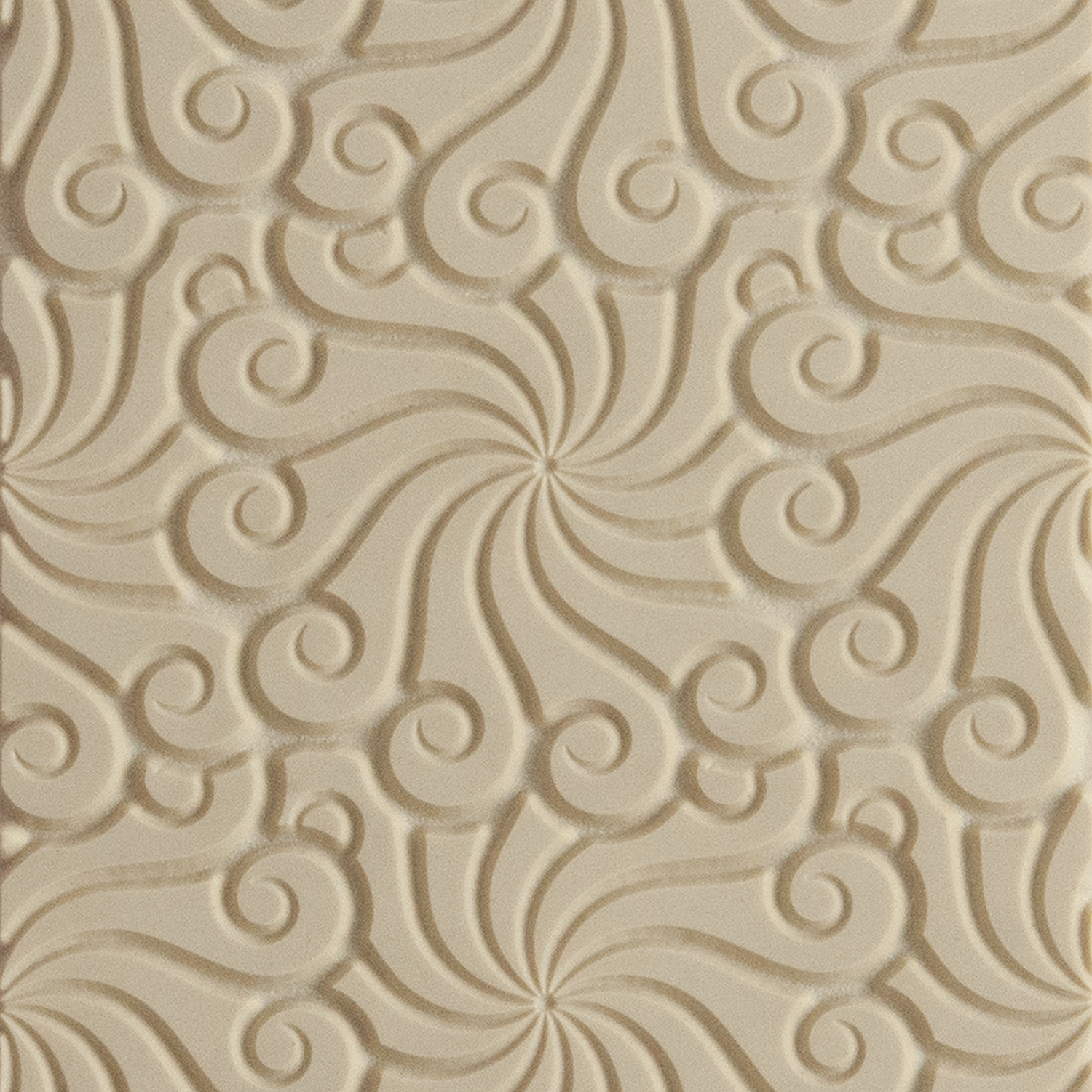 Texture Tile - Circus Top Embossed. Beige Texture Tiles are flexible, washable and can be used with any soft clay. Spritz with CoolSlip or dust on Dry Powder Release for stick-free impressions when using metal clay and polymer clay.