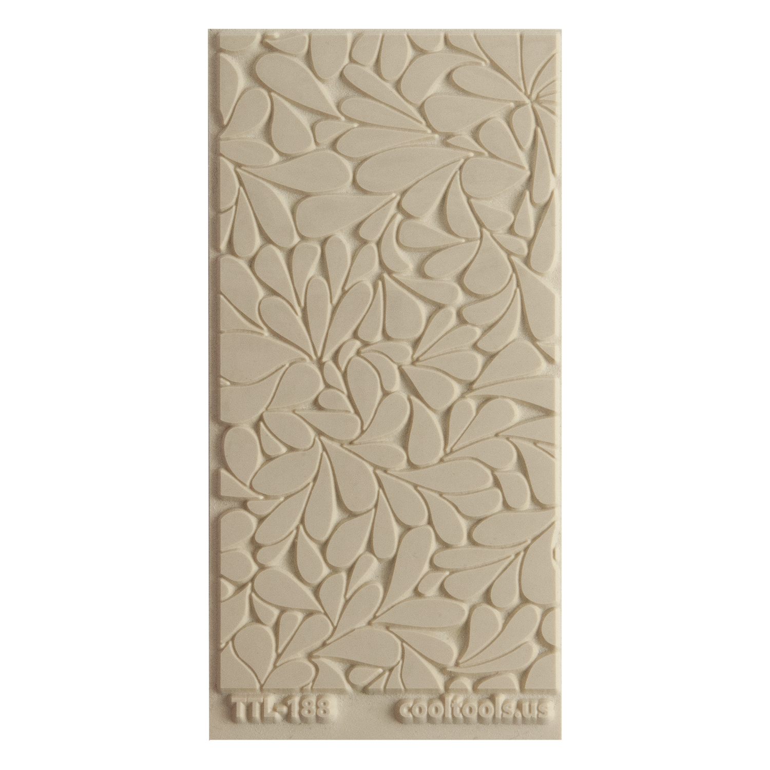 Texture Tile - Fern Gully. Beige Texture Tiles are flexible, washable and can be used with any soft clay. Spritz with CoolSlip or dust on Dry Powder Release for stick-free impressions when using metal clay and polymer clay.