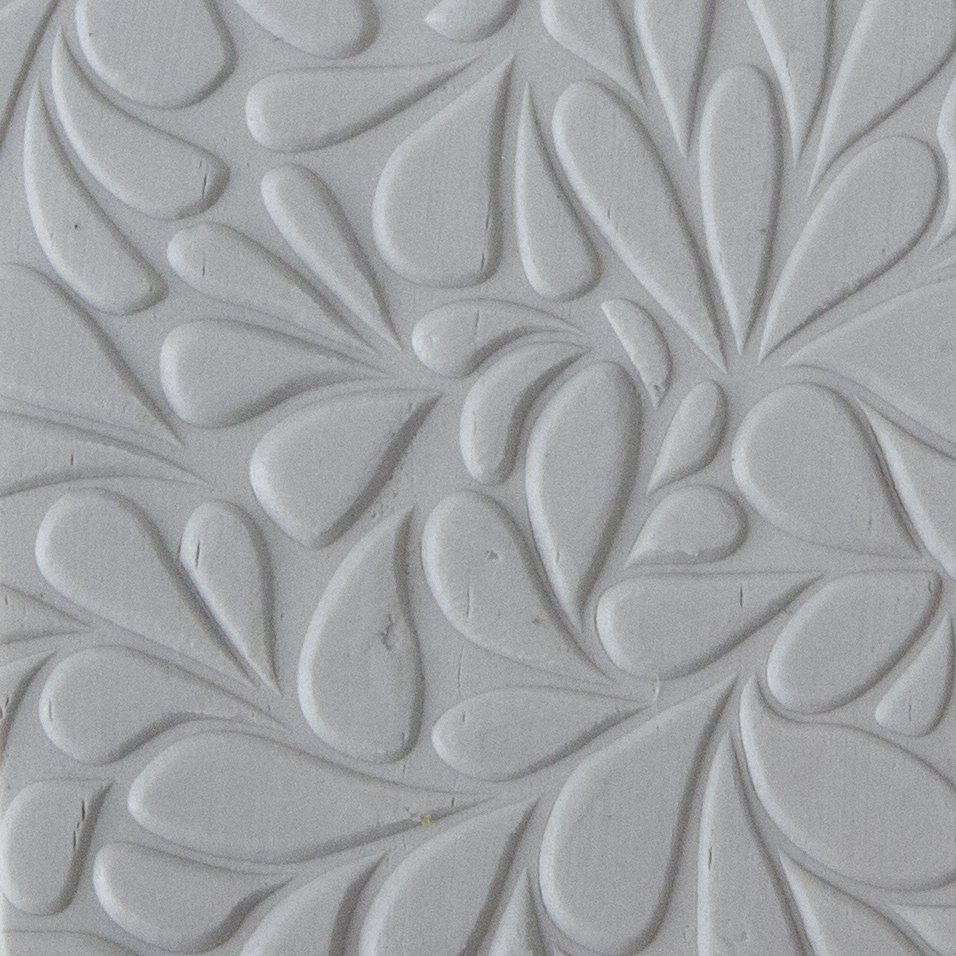 Texture Tile - Fern Gully Embossed sample rolled into clay