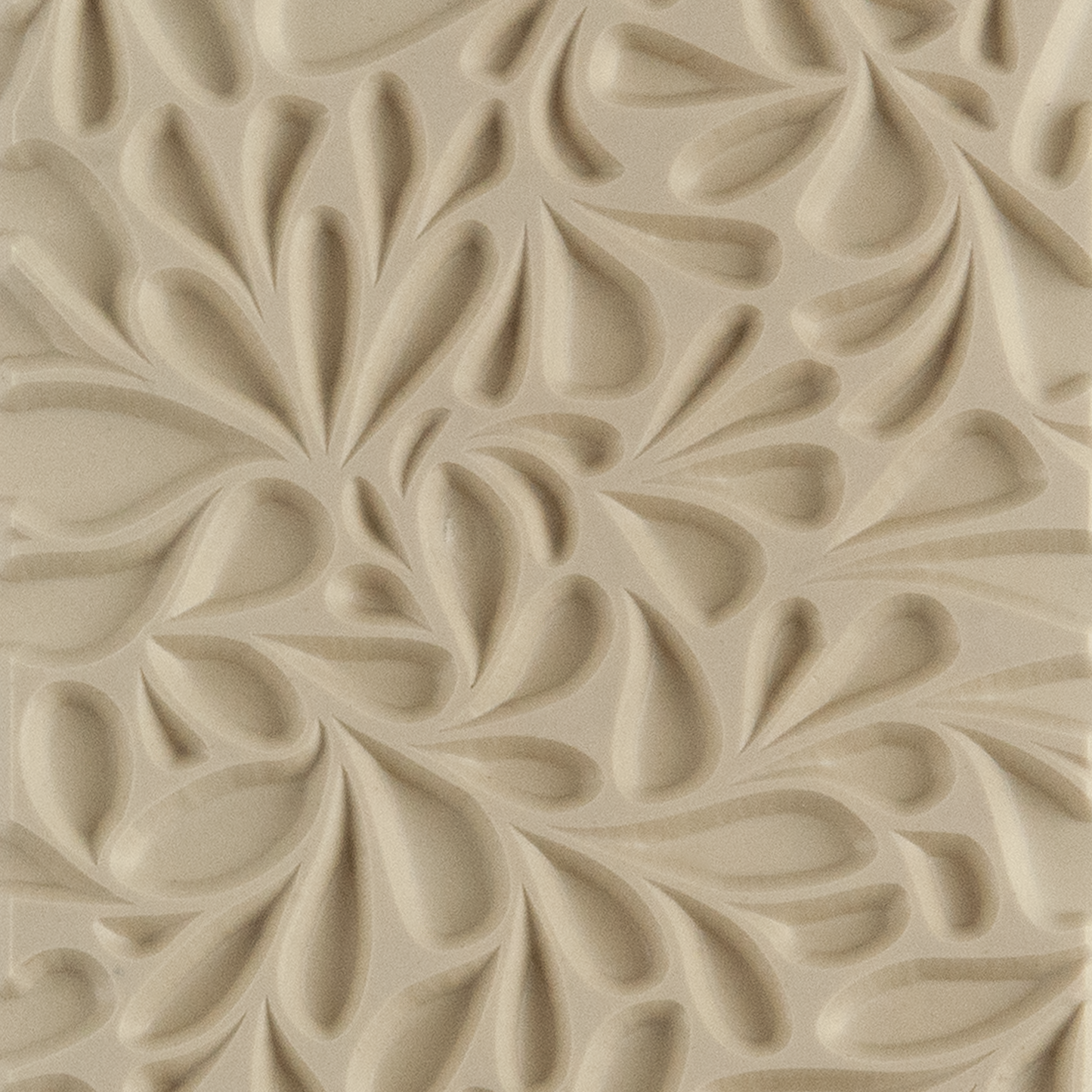 Texture Tile - Fern Gully Embossed. Beige Texture Tiles are flexible, washable and can be used with any soft clay. Spritz with CoolSlip or dust on Dry Powder Release for stick-free impressions when using metal clay and polymer clay.