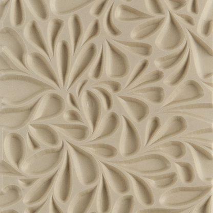 Texture Tile - Fern Gully Embossed. Beige Texture Tiles are flexible, washable and can be used with any soft clay. Spritz with CoolSlip or dust on Dry Powder Release for stick-free impressions when using metal clay and polymer clay.