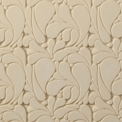 Texture Tile - Splash. Beige Texture Tiles are flexible, washable and can be used with any soft clay. Spritz with CoolSlip or dust on Dry Powder Release for stick-free impressions when using metal clay and polymer clay.