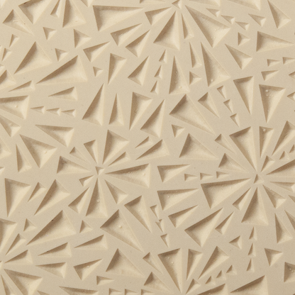 Texture Tile - Shattered Embossed. Beige Texture Tiles are flexible, washable and can be used with any soft clay. Spritz with CoolSlip or dust on Dry Powder Release for stick-free impressions when using metal clay and polymer clay.
