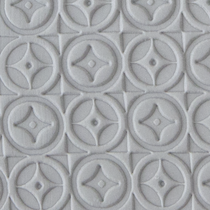 Texture Tile - Geo Pop sample rolled into clay