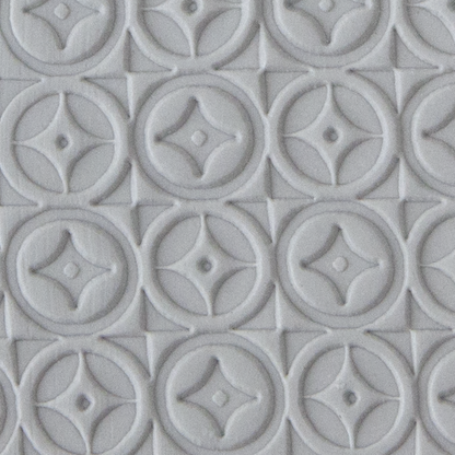 Texture Tile - Geo Pop sample rolled into clay