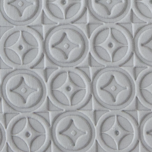 Texture Tile - Geo Pop sample rolled into clay